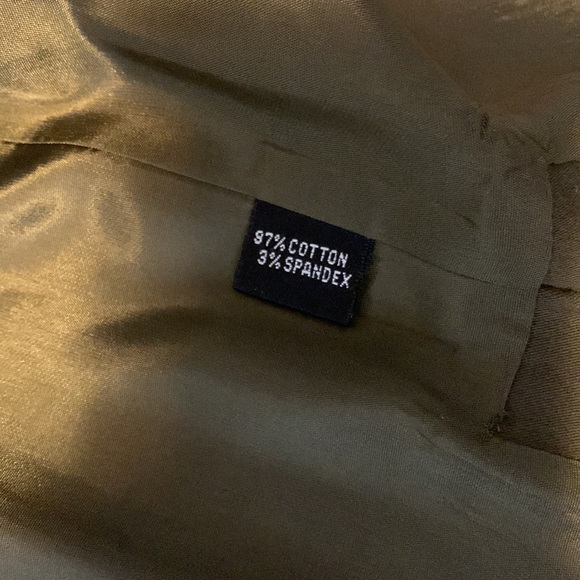 Linda Allard ELLEN TRACY size 2 green pink floral open blazer standing collar - Picture 8 of 11